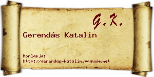 Gerendás Katalin névjegykártya