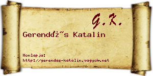 Gerendás Katalin névjegykártya